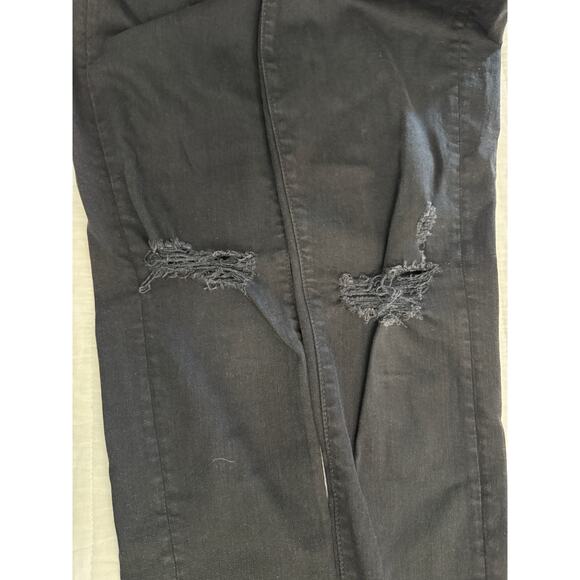 MOTHER DENIM Looker Ankle Fray Women's Black Distressed Jeans Sz 25 - Picture 7 of 9
